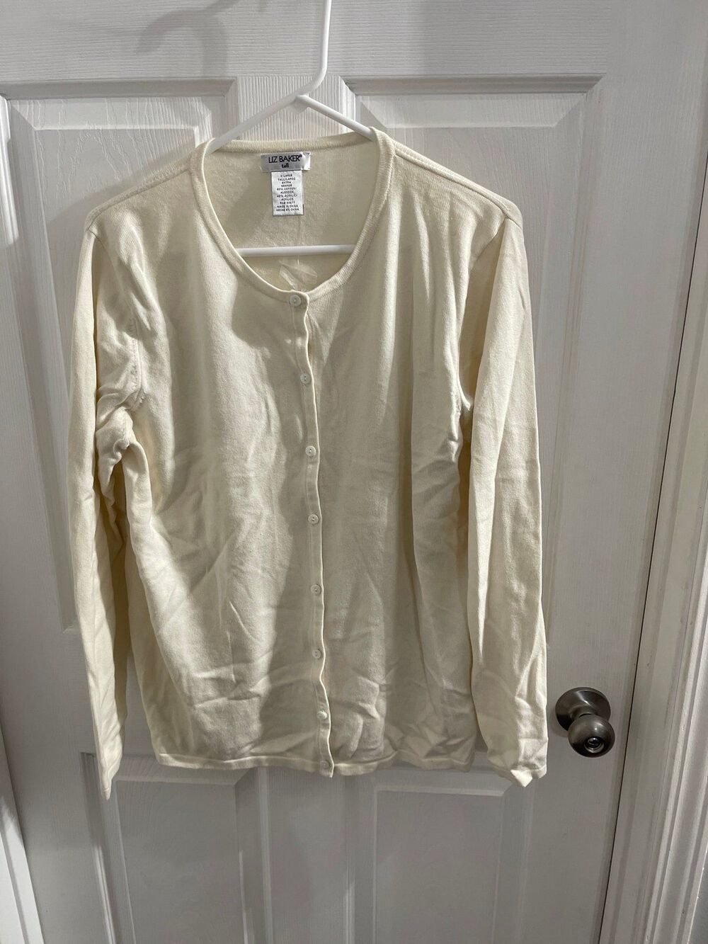 Liz Baker Button Up Sweater Size XL Tall New Without Tags